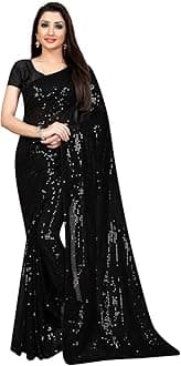 kfgroup Women's Woven Pure Georgette Saree Ethnic Dresses Wedding Sari with Blouse Piece