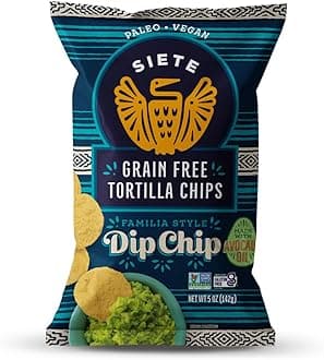 Siete Grain Free Tortilla Chips | Gluten Free Chips | Paleo & Vegan Snacks | Non GMO | Dip Chip, 5 Ounce (Pack of 3)