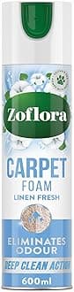 Zoflora Linen Fresh Carpet Freshener & Care Foam, Carpet Cleaner,Stain Remover Foam for Carpets and Upholstery, Neutralises Odours, Deep Cleans, Pet Safe, 1x 600 ml