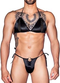 Lingerie Set For Men, Sexy Bra And Panty, Mens Sissy Clothes, Thong Bikini Underwear G String Exotic Man Gay