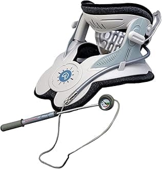 Neck Traction Device by Air Collar - Neck Stretcher - Cervical Traction Device - Neck & Shoulder Pain Relief - Stretcher Collar for Improved Spine Alignment