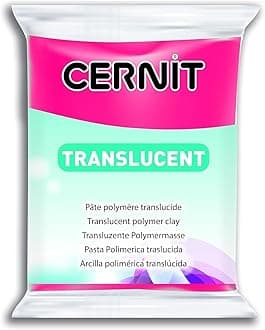 Cernit Transparant Clay 56g, Emerald, 7 x 5.5 x 1.5 cm