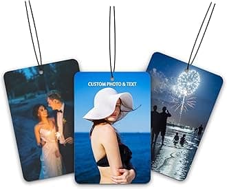 Custom Air Freshener for Car - Double Sided Photo Personalized Scents Freshener, Smell Fresheners With Picture Wardrobe, Bathroom,Hanging Ornaments (1 Count (Pack of 1)) Blue