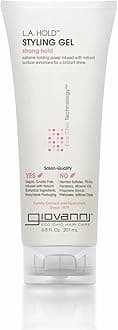 GIOVANNI L.A. Hold Styling Gel - Strong Hold, Hair Gel for Women and Men, Vegan, No Parabens or Phthalates, Infused with Natural Botanical Ingredients, Lightweight Hair Styling Gel - 6.8 oz (1 Pack)