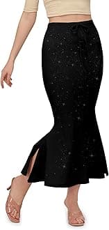 Mehrang Stretchable Shimmer Saree Shapewear Petticoat for Women, Skirts for Women,Shape Wear Dress for Saree
