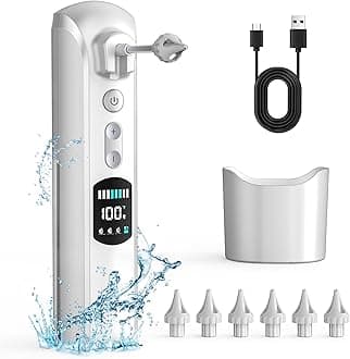 Water Ear Wax Removal Kit - Electric Ear Cleaner with LED Display, Ear Irrigation Kit Tool for Adults & Kids - Clear Wax Ear Built Up, 8 Pressure Settings & 6 Tips