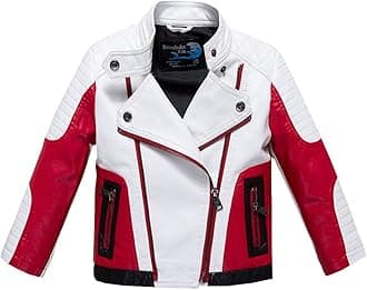 Boys Leather Motorcycle Pilot Jackets Toddler Coats