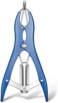 Minatee Balloon Expander Pliers Balloon Stuffing Tool Blue Stainless Steel Balloon Stretcher Sequin Filling Pliers for Filling Balloon Sequins Petals Home Party Activities(Extended Style)