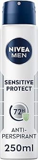 Sensitive Protect Spray (250ml), Long-Lasting Deodorant Spray for 72H Protection, Gentle Anti-Perspirant for Sensitive Skin -Pack of 6