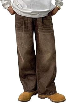 Mens Baggy Jeans for Men Women Y2k Skater Vintage Plain Pants Casual Wide Leg Jeans Loose Fit Denim Jeans