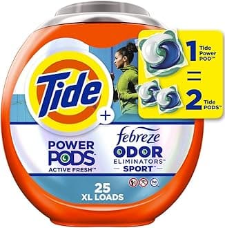 Power Pods Laundry Detergent Pacs with Febreze Sport, 25 Count, Febreze Freshness with Sport Odor Defense