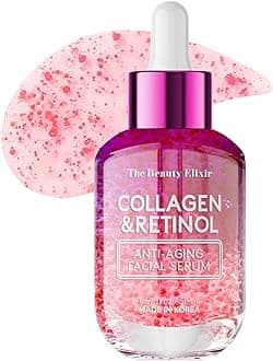 Collagen & Retinol Serum For Face - Ultra Hydrating, Restores, Smooths & Reduces Wrinkles - Dermatologist Tested, Natural Ingredients, Clean Beauty - Korean Skin Care - 1.69 Fl. Oz