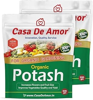 Casa De Amor Organic Potash Essential Fertilizer for Gardening, Enhance plant growth & productivity, Boost your garden's potential naturally (1800 gm, Granules)