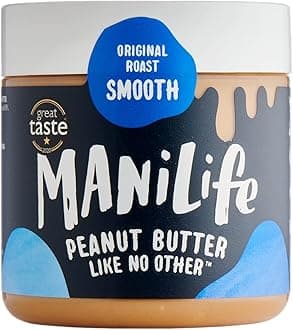 ManiLife Peanut Butter Original Roast Smooth - All Natural, No Palm Oil, No Added Sugar, Vegan, Single Origin 275g (Pack of 1)