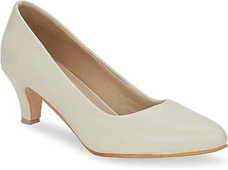 Get Glamr Women Faux Leather Classic Work Pumps|| Semi-Pointed Toe|| Block Low Heels|| Smart Causals|| Heel Pumps
