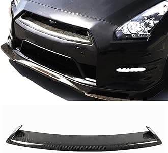 Front Carbon Fiber Black Bumper Grille Lip Trim for Nissan GTR GT-R R35 2012-2016