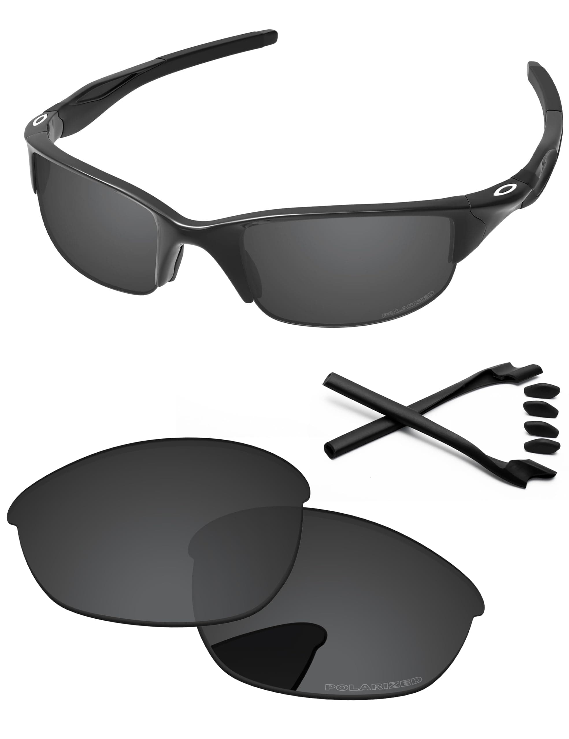 Replacement Lenses & Rubber Kits for Oakley Half Jacket 2.0 OO9144 62mm - Precision Fit, UV Block, Impact Resistant