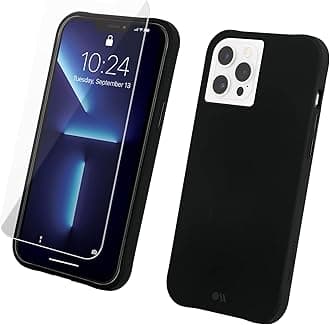 Protection Pack - Tough Black Case & Screen Protector for iPhone 12 Pro Max (5G) - 10 ft Drop Protection - 6.7 Inch