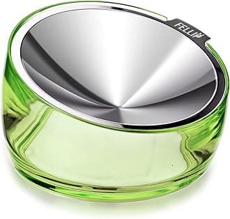 Felli Pet Whisker Fatigue Relief Elevated Cat Bowl Stainless Steel Slanted Shallow Cat Dish Tilted for Persian Kitten Flat-Faced Dog Raised Feeder Metal Food Bowl for Cat (0.5 Cups, Jade)