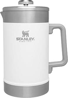 Stanley Classic Stay-Hot French Press Coffee Maker 48 oz | 5 Minute Brew, 4 Hours Hot | Mesh Filter for Coffee Grounds | Insulated Stainless Steel French Press | BPA-Free | Polar