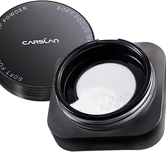CARSLAN Soft Focus Loose Setting Powder, Waterproof, Matte, Oil Control, Shine Free, Talc-Free Face Powder Makeup, 24H Longwear Finishing Powder, O01