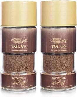 TGL Co. Signature Instant Filter Coffee Powder (100g Each, Pack of 2) | Rich & Aromatic | Antioxidant-Rich | No Artificial Flavors or Preservatives | Perfect for Hot & Cold Coffee