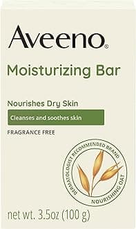 Gentle Moisturizing Face Cleansing Bar, Daily Facial Cleanser Bar with Nourishing Oat for Dry Skin, Gently Cleanses & Soothes Skin, Non-Comedogenic & Fragrance-Free, 3.5 oz (Pack Of 8)