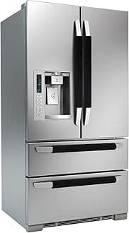 Refrigerator Door Handle Covers Washable Cloth Kitchen Decor Keep Appliance Clean Anti-Static Stains for Fridge Dishwashers Velvet (4Pcs Black)