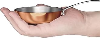 Mini Sauce Pan,Copper Stainless Steel Butter Warmer Small Pot with Handle, Multipurpose Use for Home Kitchen or Restaurant (0.12 Quart/4 Inch)