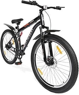 Urban Terrain by Cult Bolt Cycle/Bicycle MTB 27.5T Single Speed Bike with Front Suspension, Disc Brake, Bell & Lock Bicycle for Men/Boys Mountain Bike UT5001S27.5ACC | Ideal for 15+ Years (Black)