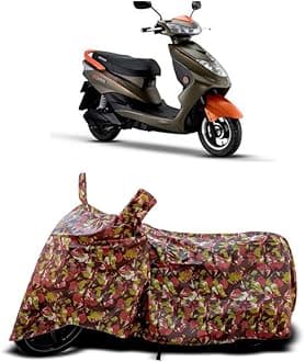DUFFEL-Two Wheeler Bike Body Cover Compatible for Okinawa Ridge Bs6 Heat Protectio/UV-Rays/Birds Dropping/DustProof/Waterproof Indoor Outdoor and Parking Full Body Protection All Variants [RMJ]