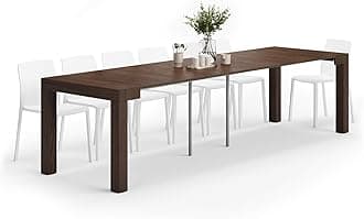 Mobili Fiver, First, Extendable Console Table, 45(305) x90 cm, Canaletto Walnut, Made In Italy