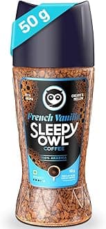 - 50gm French Vanilla Premium Instant Coffee | 100% Arabica | Makes 25 Cups | Sweet & Mellow Flavoured Coffee | Make Café Style Hot or Cold Coffee, Cappuccino, Espresso, Latte at Home