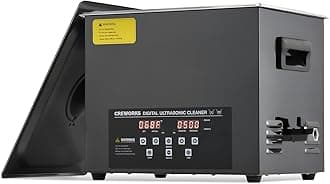 CREWORKS 10L Digital Ultrasonic Cleaning Machine with Degas and Gentle Mode, 240W Ultrasonic Cleaner Machine with Heater and Timer, 2.6 gal Ultrasound Cleaner for Retainer Watch Auto Tool Machine Part