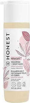 2-in-1 Cleansing Shampoo Body Wash Gentle for Baby, Naturally Derived Tear-free Hypoallergenic Sweet Almond Nourish 10 fl oz