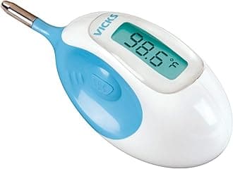 Vicks Baby Rectal Thermometer Baby Thermometer for Rectal Temperature, Short and Flexible Tip with Fast Read Times and Large Digital Display