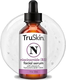 TruSkin (B3) Niacinamide Serum for Face – Soothe Blemishes, Pore Reducer, Redness, Calm Skin & Even Skin Tone – Hydrating Niacinamide Plus Hyaluronic Acid, Vitamin E, Aloe Vera & Avocado Oil – 1 fl oz