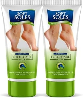 Soft Soles Foot Cream | Nourishes & Rehydrates | Softens Hard Skin | Foot Cream For dry and cracked Feet | Foot Care for Men and women - Pack of 2 (30g Each)