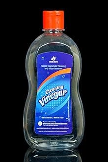 WATER CLINIC White Vinegar for Household Surface Cleaning/Glass Stainless Steel/Ceramic/Vegetables & fruits/Lime Scale Remover/Odor Removal in Fridge/Dishwasher 500 ml with Free Scrubber