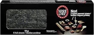 Sushi Chef Nori (Toasted Seaweed Sheets), 5 Count Full Sheets, 0.45 Ounce Box