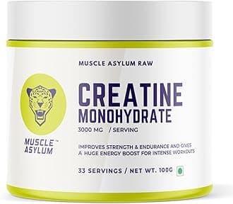 Pure Micronised Creatine Monohydrate Powder, Pre/Post Workout Supplement for Muscle Gain & Recovery, Fast Absorbing, 33 Servings, for Athletic Performance & Power (100g, Unflavoured)