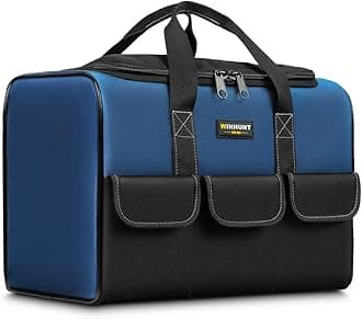 Tool Bags, 5 Multi-pockets Garden Tool Bag, 1680 Denier Blue Craftsman Tool Bag, for Home DIY & Equipment Storage, Blue