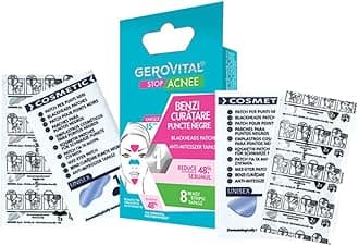 Gerovital STOP ACNE Deep Cleansing Pore Strips – Exfoliating Nose, Chin and Forehead Patches for Oily Skin, 8 Strips