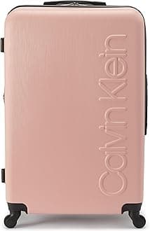 Calvin Klein Women's Hardside Upright Spinner Lightweight Suitcase, Merrow Rose