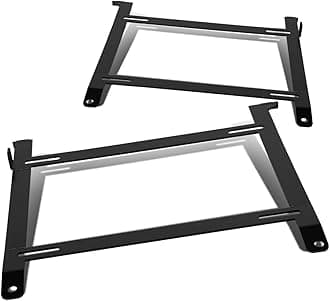 DNA MOTORING SBK-LM-HYVEL Pair of Low Mount Tensile Steel Seat Brackets Compatible with 12-16 Veloster,Black