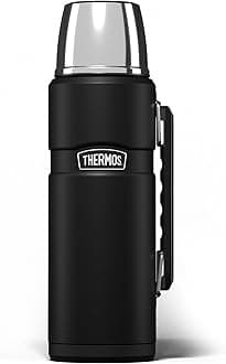 Thermos Stainless King Flask, Matt Black, 1.2 L