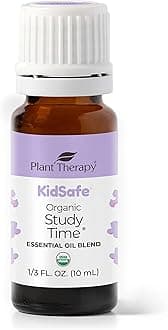 Plant Therapy Essential Oils Organic Study Time KidSafe Blend 10 mL (1/3 oz), 100% Pure