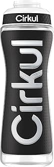 Cirkul 22oz. Black Plastic Grip Squeeze Water Bottle & Sport Lid, BPA-Free, Non-Slip Design for Gym, Biking & Sports