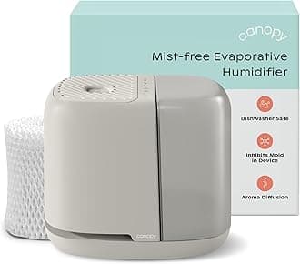 Canopy Bedside Humidifier 2.0, Moonstruck, 36 HR Run Time, 2.5L Capacity - Reading Light & White Noise - Alleviate Symptoms of Allergies, Cold, Dry Skin - Humidifier, Filter, Power Cord & Adapter