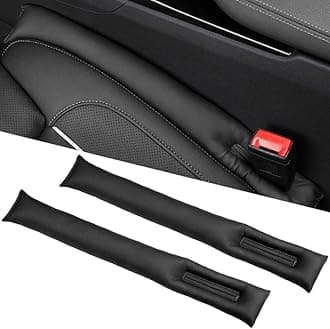 Drop Stop 2PCS Leather Car Seat Gap Filler, Black Car Gap Filler Pad Accessories for Women and Men
